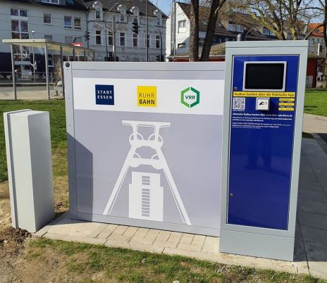 LockTec Fahrradbox an der Tram Haltestelle Katernberg in Essen
