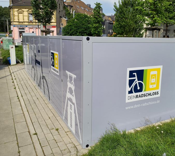 LockTec Fahrradbox am Verkehrsknotenpunkt Wertstraße in Essen