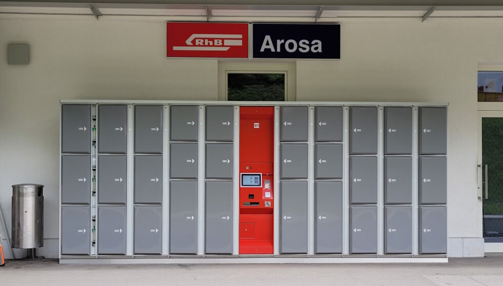 LockTec Schliessfächer am Bahnhof in Arosa