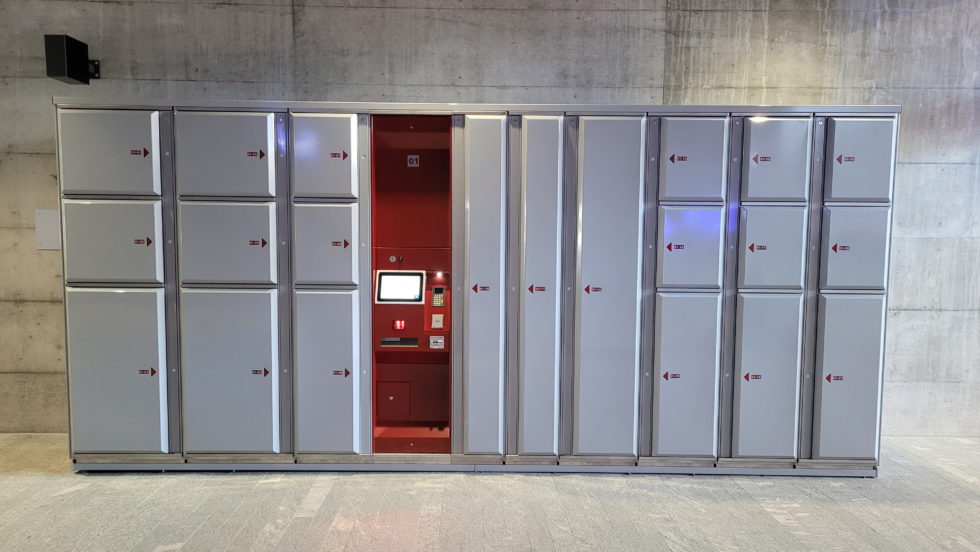 LockTec Schliessfächer am Bahnhof in Bulle