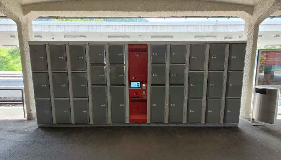 LockTec Schliessfächer am Bahnhof in Scuol-Tarasp