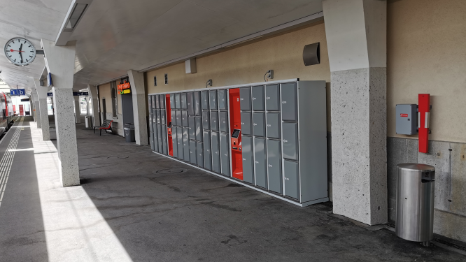 LockTec Schliessfächer am Bahnhof in St. Moritz